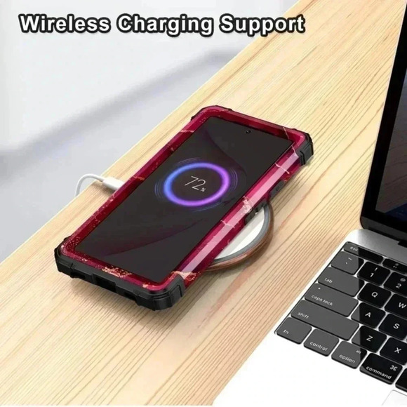 Google Pixel 6 Pro Case,Heavy Duty Shockproof Protection Wine Red (New) - Picture 12 of 16